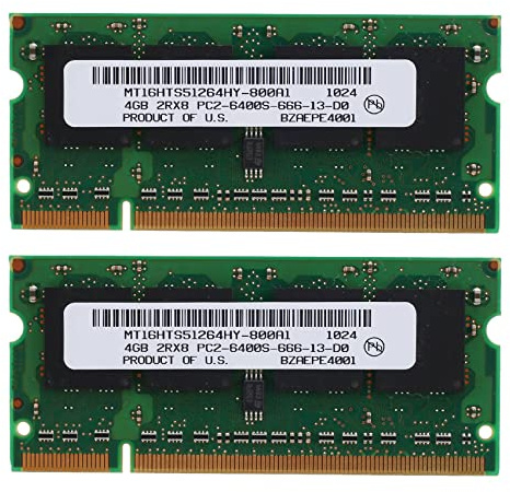Turodeuo 2PCS DDR2 4GB Laptop Ram 800Mhz PC2 6400 SODIMM 2RX8 200 Pins for Laptop Memory