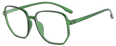 Blue Light Blocking Glasses Oversized Fashion Blue Light Glasses for Women Anti Eyestrain & UV Protection Computer Eyeglasses