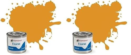Humbrol Model Paint - AA0597 No 54 Brass - Metallic - Tinlet No 1 (14ml), Enamel Paints for Models, Plastic, Metal, Wood, Glass, Ceramics and More, Enamel Touch Up Paint - Hobby Paint for Craft Kits