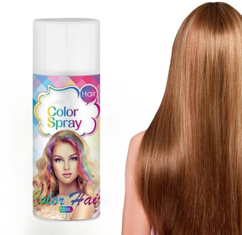 Farbspray Haarspray Damen/Männer,Temporäre Einweg Haarfarbe,Kann zum Vorübergehenden Färben der Haare Partys, Cosplay und Spielen Verwendet Werden,Hair Dye Geeignet für alle Haartypen,Braun