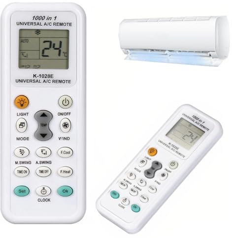 Mando Universal Aire Acondicionado, Mando Aire Acondicionado con Bajo Consumo de Energía, Mando de Aire Acondicionado Universal 1000 en 1, con Todas Las Marcas