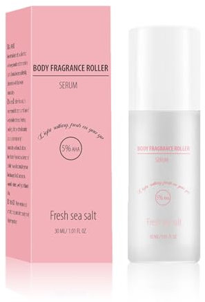 Fresh Natural Deo Roll-On, Duft-Roller für Achseln, Deoroller ohne Aluminium mit Holziges Sandelholz & Frisches Meersalz, Schwitzreduzierend & Porenfrel (30ml, Frisches Meersalz)