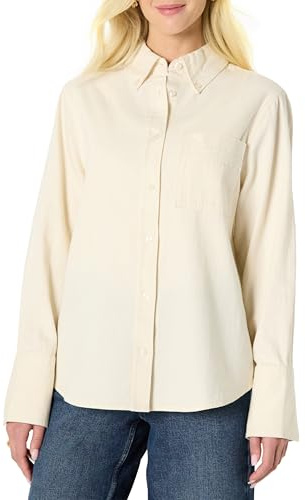 Amazon Essentials Camicia Button Down in Denim,Oversize Donna