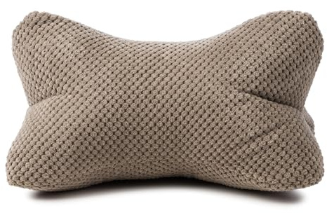 Gözze - Lesekissen Sven, Nackenkissen in genoppter Optik, Lese- und Relaxkissen für Nacken und Rücken, 40 x 25 cm - Taupe