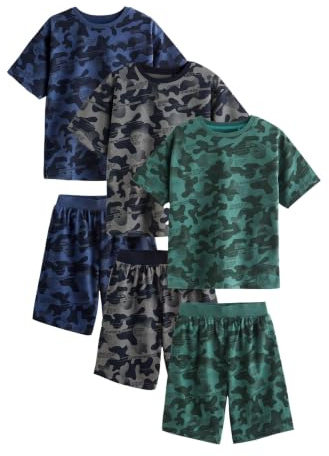 NEXT Jungen Pyjamas mit Shorts aus 100% Baumwolle, 3er-Pack