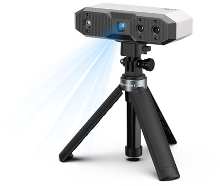 Revopoint MINI 2 3D Scanner für 3D-Drucker, 0.02mm Präzision, Standard | 16 fps schnelles Scannen, Industrielles Blaulicht, Portabler Farb-3D-Modellscanner für Dental, Schmuck & kleine Objekte