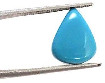 Arwacraft 9,25 Karat / 10,25 Ratti natürlicher Türkis (Firoza) birnenförmiger Stein, perfekt für Anhänger und Ringgröße für Herren/Damen, B07MZZ6SMRNAMZ