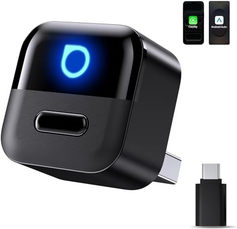 OTTOCAST Mini Pico 2026 Adaptateur sans Fil CarPlay et Android Auto, Bouton Intelligent, 5-8s Connexion Automatique, Plug & Play, USB-A/USB-C, Mise à Jour OTA, Compatible avec iOS 10+/Android 11+