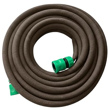 Relaxdays, Tuyau poreux Goutte-à-Goutte 10 m pour bacs surélevés et Haies, Brun