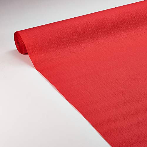LE NAPPAGE ARTS DE LA TABLE Nappe Rouge en Papier Gaufré Rouge - 1,18x20m