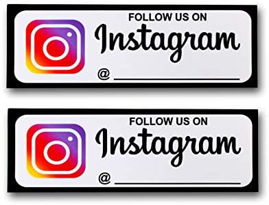 eSplanade FOLGEN SIE UNS AUF DEM INSTAGRAM-Schild Aufkleber - Einfach zu montierende wetterfeste, langlebige Tintengröße (9 x 3)