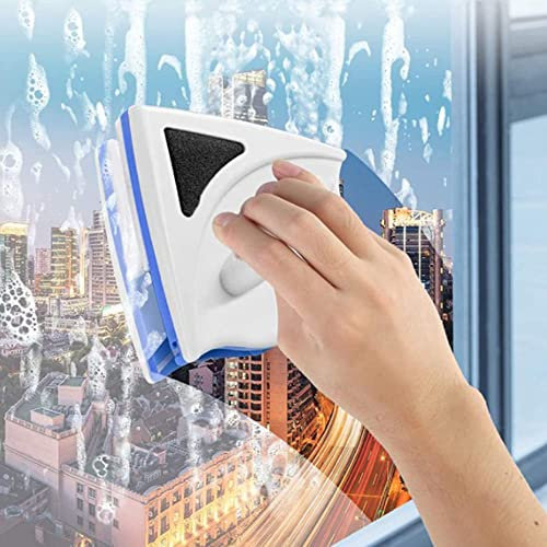 SUQ Limpiador de Vidrio de Ventana Magnética de Lado Doble, Inicio Lateral Doble Magnético Ventana Limpiador, Acristalamiento Simple oAlto y Ventanas Acristaladas para Automóviles(BLUE)