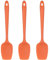 Silikon Löffel Spatel 3er Set: U-Taste 315℃ Hoch Hitzebeständig BPA-frei Flexible Silikon Teigschaber & Antihaft-Gummischaberlöffel, Kochen Backen Schaben Mixen Küchenutensilien (Orange)