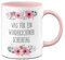 Tassenbrennerei Original Tasse mit Spruch Was für ein wunderschöner S-Tag - Blümchen Kaffeetasse lustig blumig - Bürotasse (Rosa)