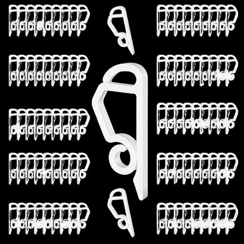 100 Gutter Hooks – Clear Fascia Clips for Solar, Christmas & Garden Lights | Strong Outdoor Hooks for Icicle & Fairy Light Decorations