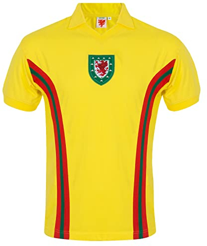 Wales Cymru FAW Official Gift Mens Retro 1958/1976/1984 Football Kit Shirt Red