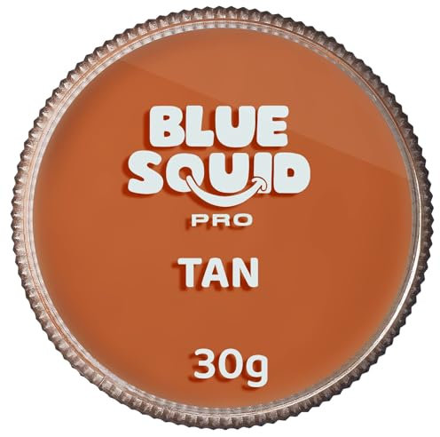 Blue Squid PRO Schminke Face Paint und Bodypaint - Klassische Tan (30g), Professionelle Gesichtsfarbe auf Wasserbasis, Gesichts- und Körperschminke für Erwachsene, Kinder, Fasching und SFX