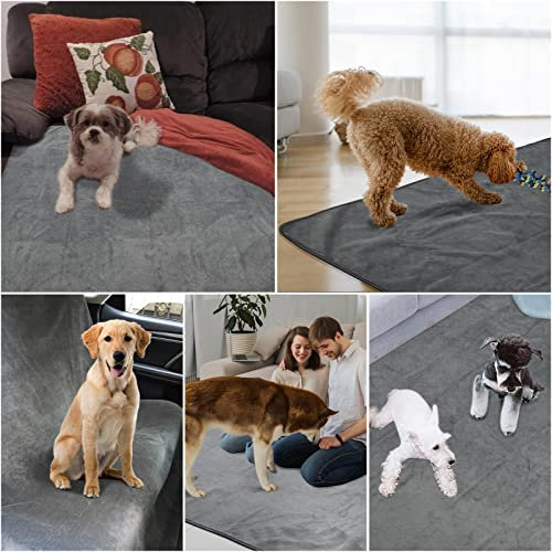 2er Welpenunterlage Waschbar Puppy Training Pads, 90*150cm Schnell Absorbierend Haustier Hygieneunterlage, Wiederverwendbar Trainingsunterlagen für Welpen, Alte, oder inkontinente Hunde