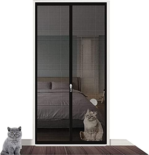 Fliegengitter Tür, Insektenschutz Balkontür Automatisch Schließen Mit Reißverschluss, Ohne Bohren, for Balkon Wohnzimmertüren, Katzengitter Tür(100x200cm)