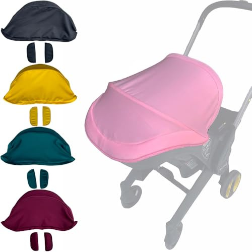 Feliliber Toldo de repuesto para cochecito, parasol para cochecito de bebé, compatible con asiento de coche y cochecitos Doona (rosa)