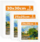 Mokani Leinwand zum Bemalen Set (10er Pack) - (20x20, 25x 25, 30x30 cm), Multi-Größen leinwände, Vorgespannte Weiße Künstler Canvas Panel Leinwände - 3mm starkem Malkarton -Geeignet für Acryl und Öl M