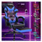 ELFORDSON Massage Gaming Chair for Kids Adults, Ergonomic Computer Office Chairs with Headrest, Lumbar Cushion, Footrest, High Back 150° Reclining, 360° Swivel, PU Leather, Blue