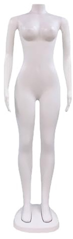MJMLUCK Schaufensterpuppen-Torso, realistische Schaufensterpuppe, weibliche Schaufensterpuppe, tragbare Schaufensterpuppe, für Pullover, T-Shirts, Jacken, Kleider, Blusen, Tops, Weiß (Weiß)