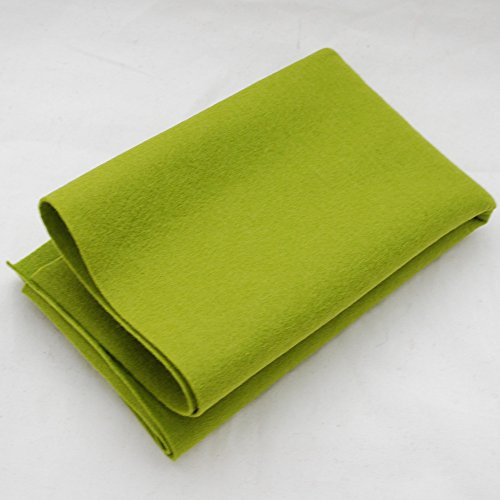 100% Pure Wool Felt Fabric - 1mm Thick - Yellow Green - 40cm x 50cm