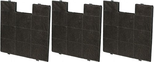 Lot de 3 filtres à charbon actif – de rechange pour Baumann fwk 240 – Amica 17142 – Cathédrale atix kcc 705