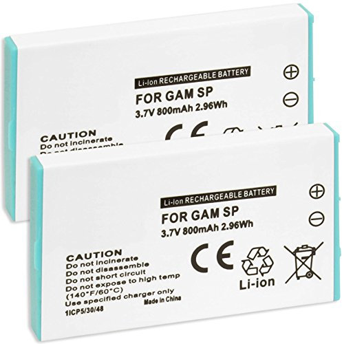 2X Akku für Nintendo Gameboy Advance SP (GBA SP) / ersetzt Original-Akkus Nintendo AGS-001, AGS-003