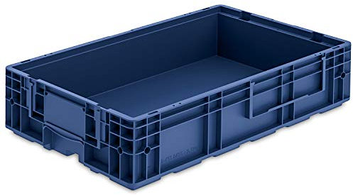 VDA-R-KLT 6415, 600 x 400 x 147 mm, Kleinladungsträger, Kunststoffbehälter, Lager- und Transportbox Industrie, 1 St, Blau