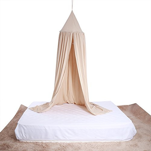 Betthimmel Moskitonetz,Mehrfarbige Runde Kuppel Hängende Moskitonetz Bett Baldachin Moskitonetz Vorhang Für Baby Kinder Spielen Wohnkultur(Khaki)