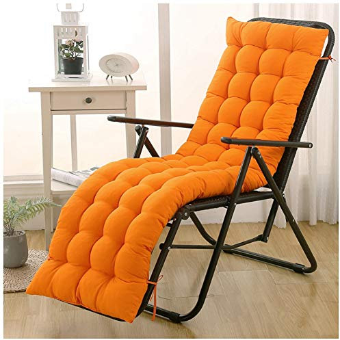 YOUCAI Auflagen Gartenliegen Sonnenliege Liegenauflagen Polster Kissen Dick Liegestuhl Relaxliegenauflage für Reisen, Urlaub, Innen, Außen,155x48x8cm,Orange