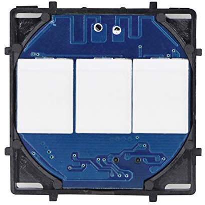 BSEED Bricolaje Smart WIFI Persianas enrollables Botón de función Solo Touch Interruptor de Luz Compatible con 86 mm 3 paneles táctiles de cristal, requiere cable neutro
