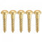 sourcing map 50 Stück Schlitz Rundkopf Holzschrauben M4 x 20mm Messing Blechschraube Halbrundkopf Linsenkopfschrauben