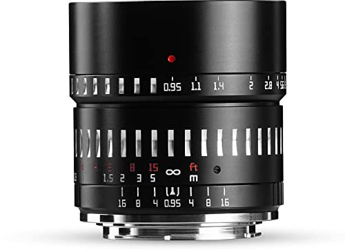 TTARTISAN 50 mm F0,95 Obiettivo per fotocamera APS-C Messa a fuoco manuale Grande apertura Obiettivo per fotocamera prime Mirrorless per ritratto Scatti notturni Bokeh per Fuji X Mount