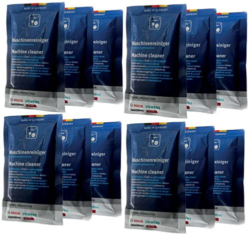 Sgrassante pulitore detergente lavastoviglie 9 BUSTE da 45gr 00312193 compatibile con Bosch Siemens Neff Gaggenau elimina odori incrostazioni grassi residui con portachiavi fluo OMAGGIO