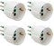FANTON 82120-B4 set 4 adattatori da spina piccola bipasso 10A a schuko 16A presa italo/tedesca