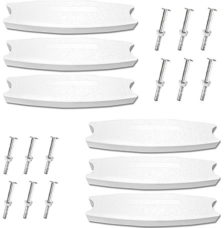 Lot de 6 marches universelles de rechange de 45,7 cm en plastique moulé robuste avec 12 boulons en acier inoxydable, convient à la plupart des piscines hors sol et enterrées