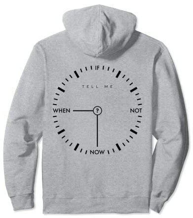 IF NOT NOW WHEN? X UHR. Tell me. Statement Carpe Diem BACK Pullover Hoodie