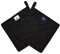 Encasa XO Maniques en Coton résistant à la Chaleur avec Boucle de Suspension - Lot de 2 - Plein Noir - Coussin Chauffant Quotidien matelassé Polyvalent pour la Cuisine - 21 cm