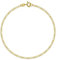 Edles Figarokette Armband Breite 2mm | aus echt 585 Gold | hochglanzpoliertes Armband | Echtgold mit Federringverschluß