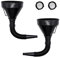 Lot de 2 grands entonnoirs de voiture, Outil Voiture pour essence en plastique flexible - Entonnoir multifonction avec filtre et large goulot pour moto, huile, essence et usage domestique