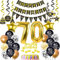 Luftballons 70. Geburtstag Deko Schwarz Gold, Dekoration für Mann und Frau, Tortendeko 70 Jahre