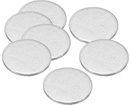 PATIKIL 14mm Steel Disc, 100pcs Round Metal Stamping Blanks Tags Round Circle Disc Plate Circle Metal Strike Plate DIY for Engraving Stamping Jewelry Craft, 0.55in