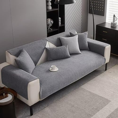 Gluhbirnen Sofa Überwurfdecke, Sofa Überzug, Sofabezug, Couchschoner, Überwurfdecken für Sofa, Hund Katze Sofa Überwurf, Couch Überzug L Form, Sofaschoner rutschfest, Couch Bezüge, Grau, 70 * 180CM