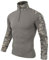 Oanviso Herren Taktisch Airsoft T-Shirt ohne Kapuze Sweatshirt Outdoor Einfarbig Pullover Stehkragen Sweater Herbst Casual Pulli Langarm Oversized für Männer B Grau XL