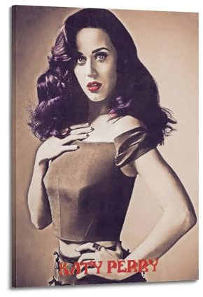 Zweig Katy Perry Vintage-Poster, Motiv: Sängerin, dekoratives Gemälde, Leinwand, Wandposter und Kunstdruck, moderne Familienschlafzimmer-Dekoration, Poster, 60 x 90 cm