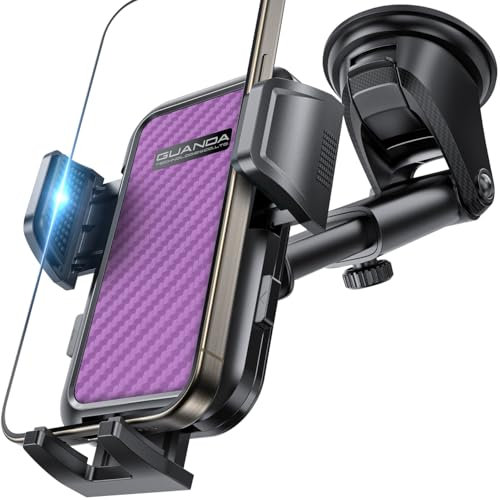 2024 Nuov Supporto Telefono Auto Ventosa, Robusti Porta Cellulare Auto Cruscotto, Girevole 360° Silicone Antiscivolo Porta Telefono Auto Universale Per iPhone 13 12 Samsung S23 Xiaomi Smartphones