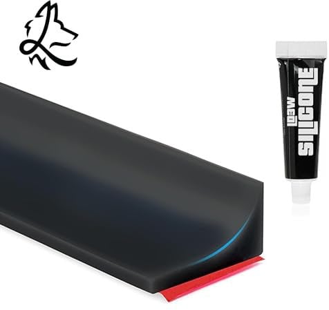 Joint Salle de Bain - Joint Porte Douche en Silicone Autocollant avec Tube de Silicone - Joint Porte de Douche pour une Étanchéité Optimale (NOIR, 1, Mètres) (1 METRE, NOIR)